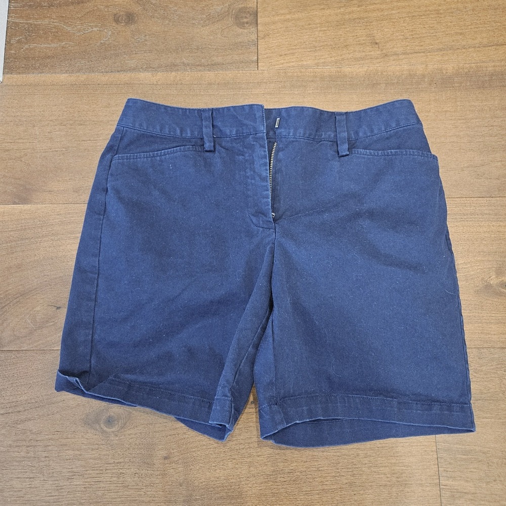 Lands' End Women's Navy Blue Chino Shorts Size 6